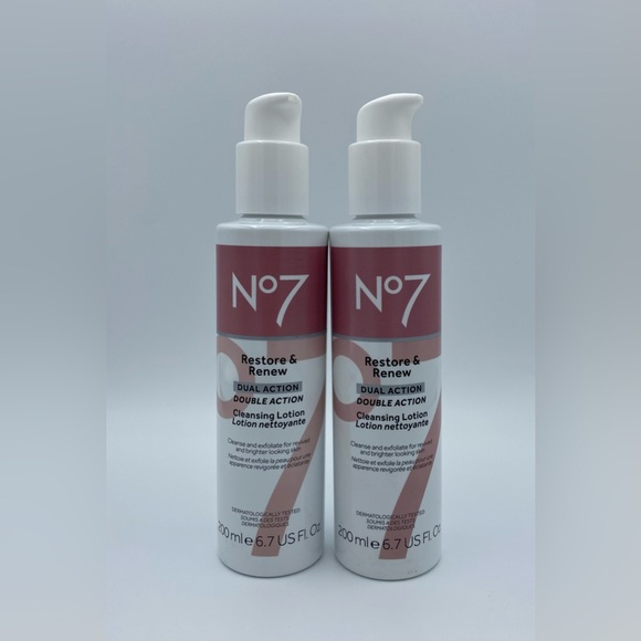 Boots Skincare No 7 Restore Renew Cleansing Lotion Dual Double